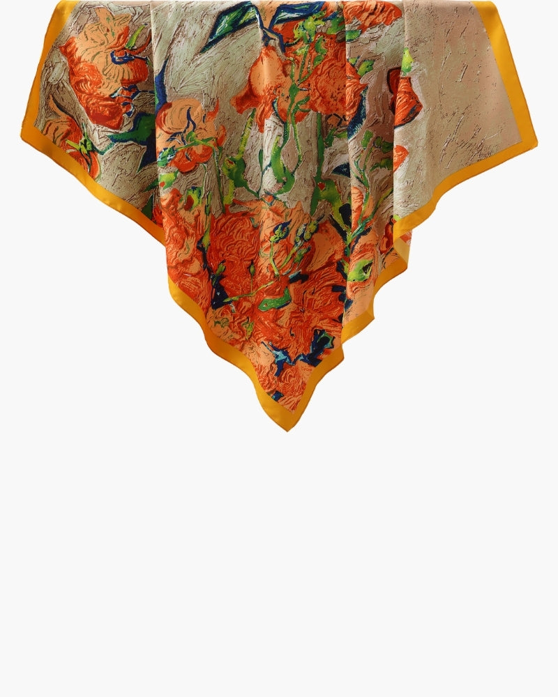 Old Money Impressionist Garden Scarf