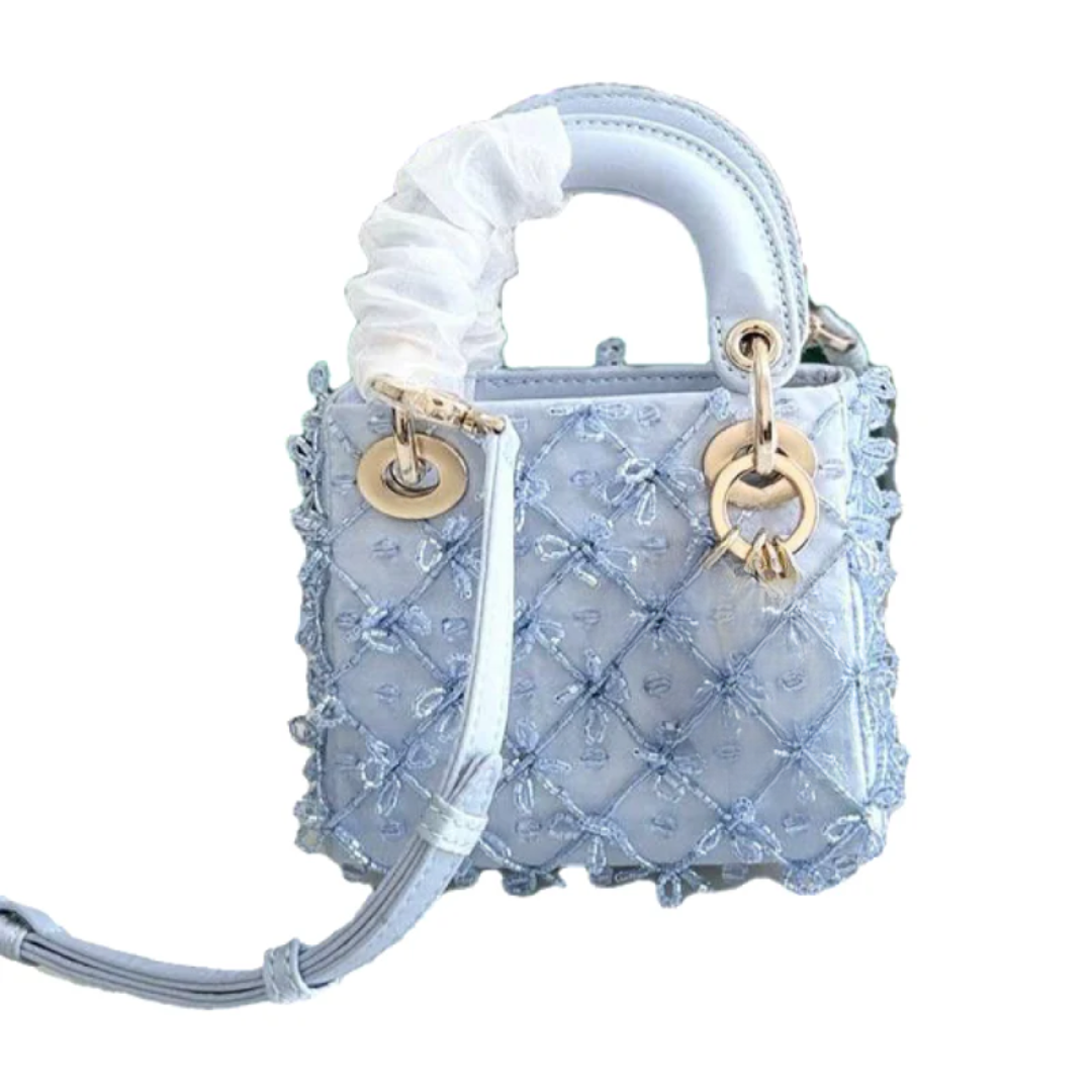 Bag Micro Blue & Crystal Sandals – DR