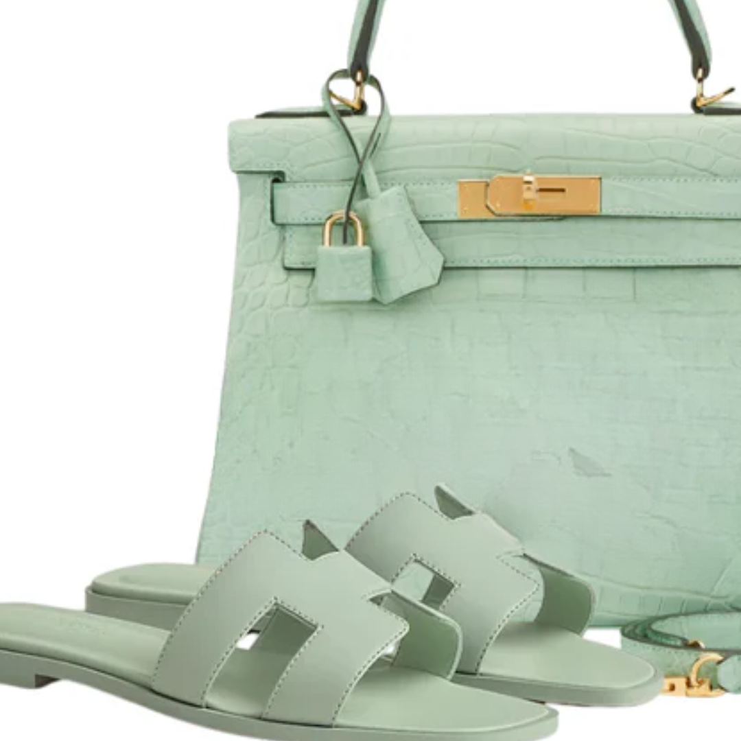 Bag kly 28 Vert Alligator & sandals green – Hms