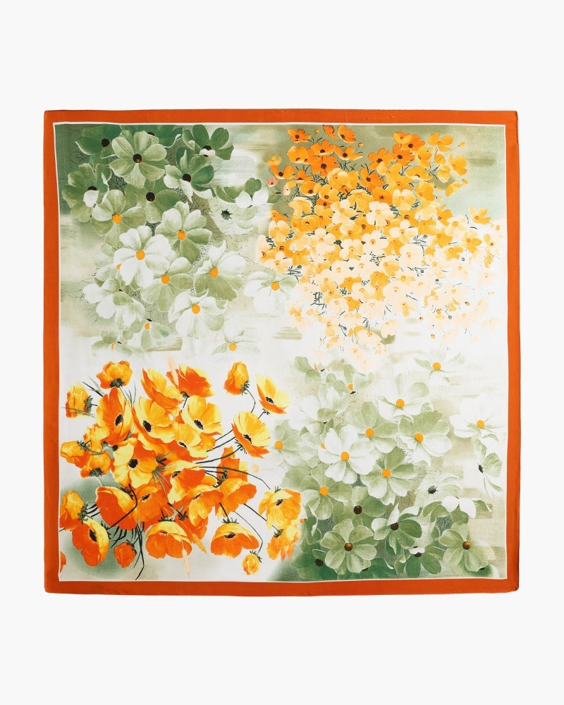 Old Money Impressionist Garden Scarf