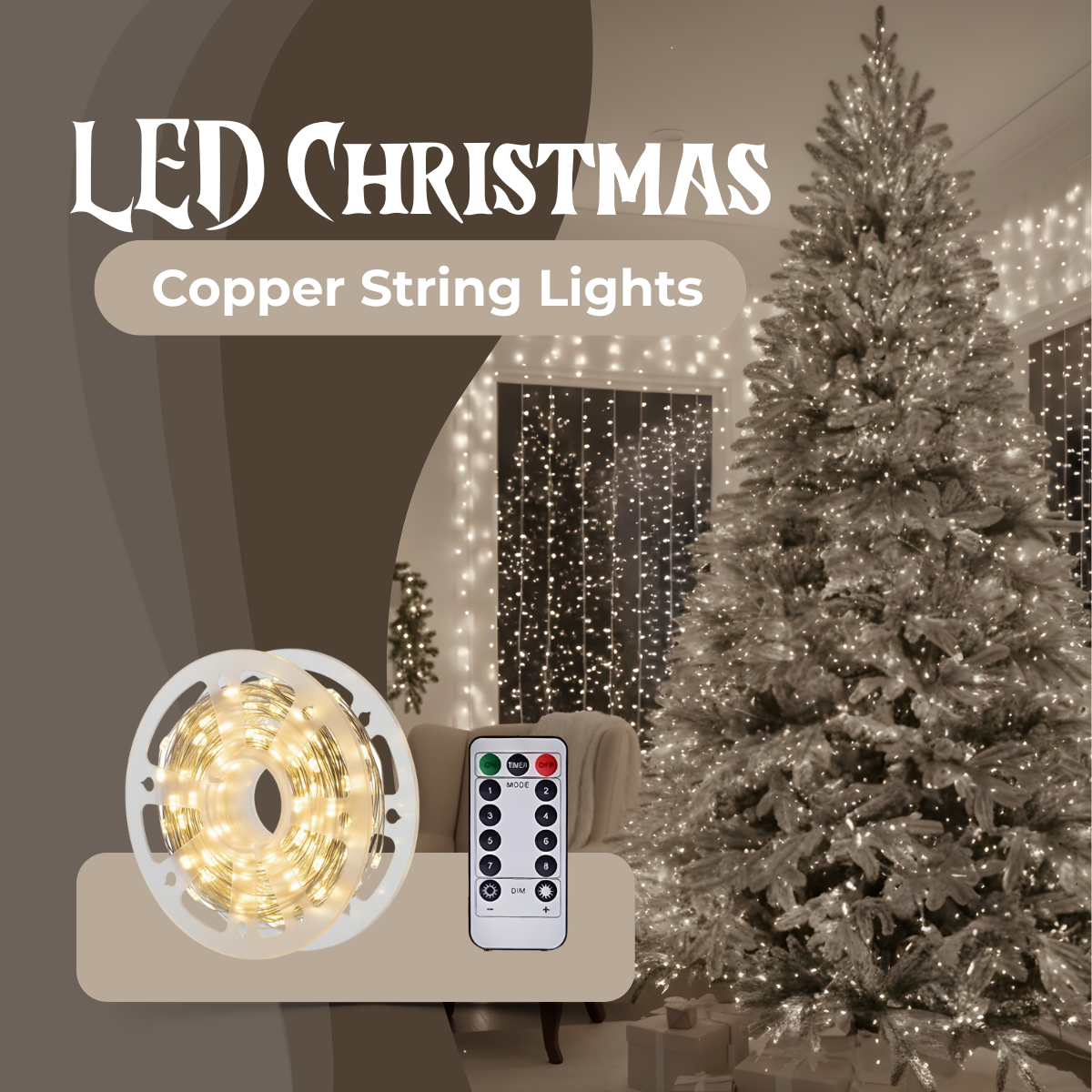 LED Christmas Lights With Copper Wires - Black Friday offer