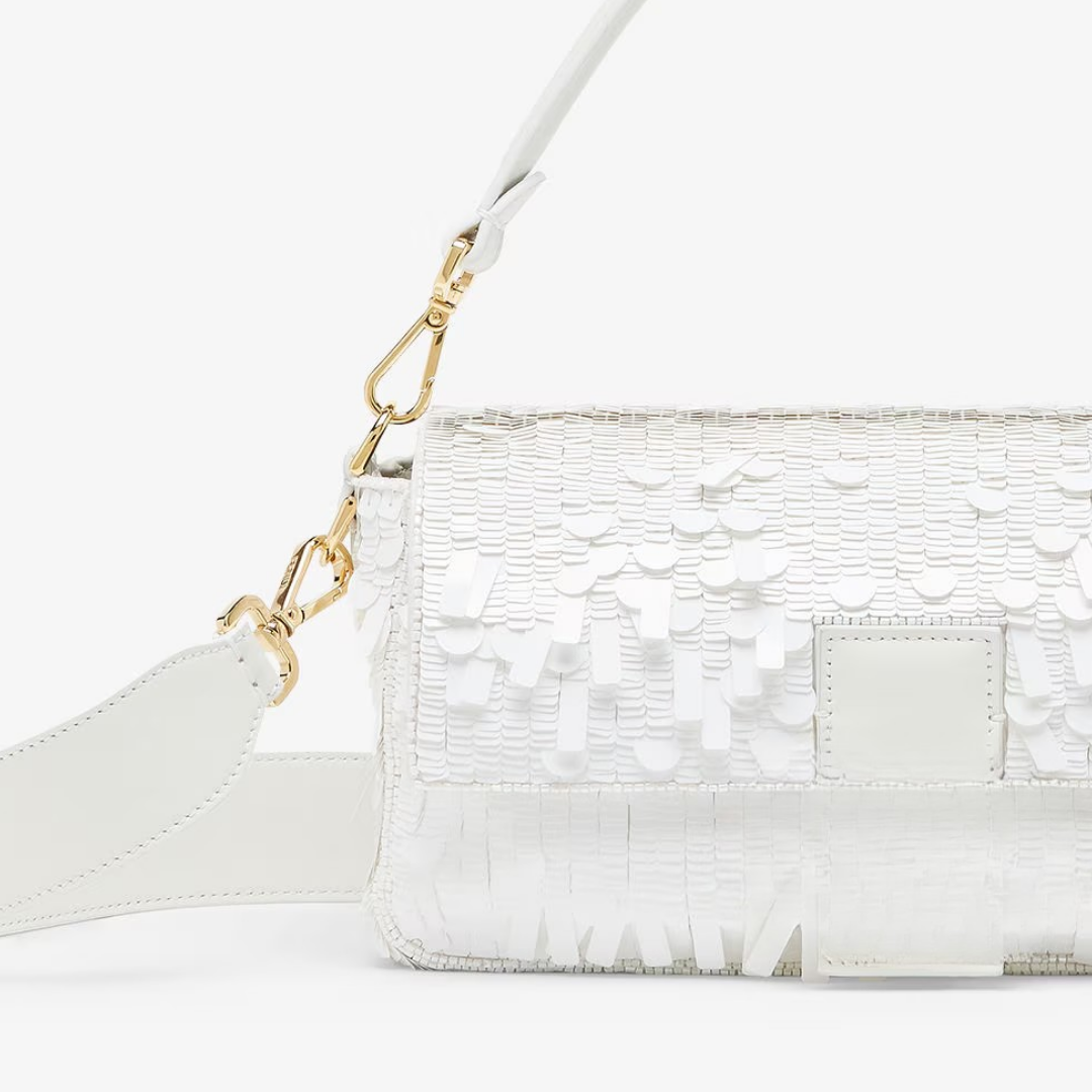 Bag White Sequin & Leather – Fnd Bgtt