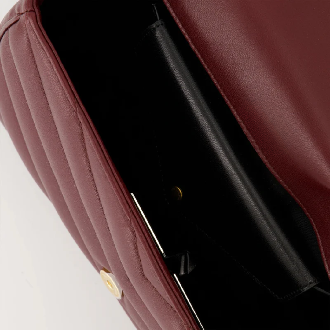 Bag  Small Matelassé Lambskin Bordeaux – SL