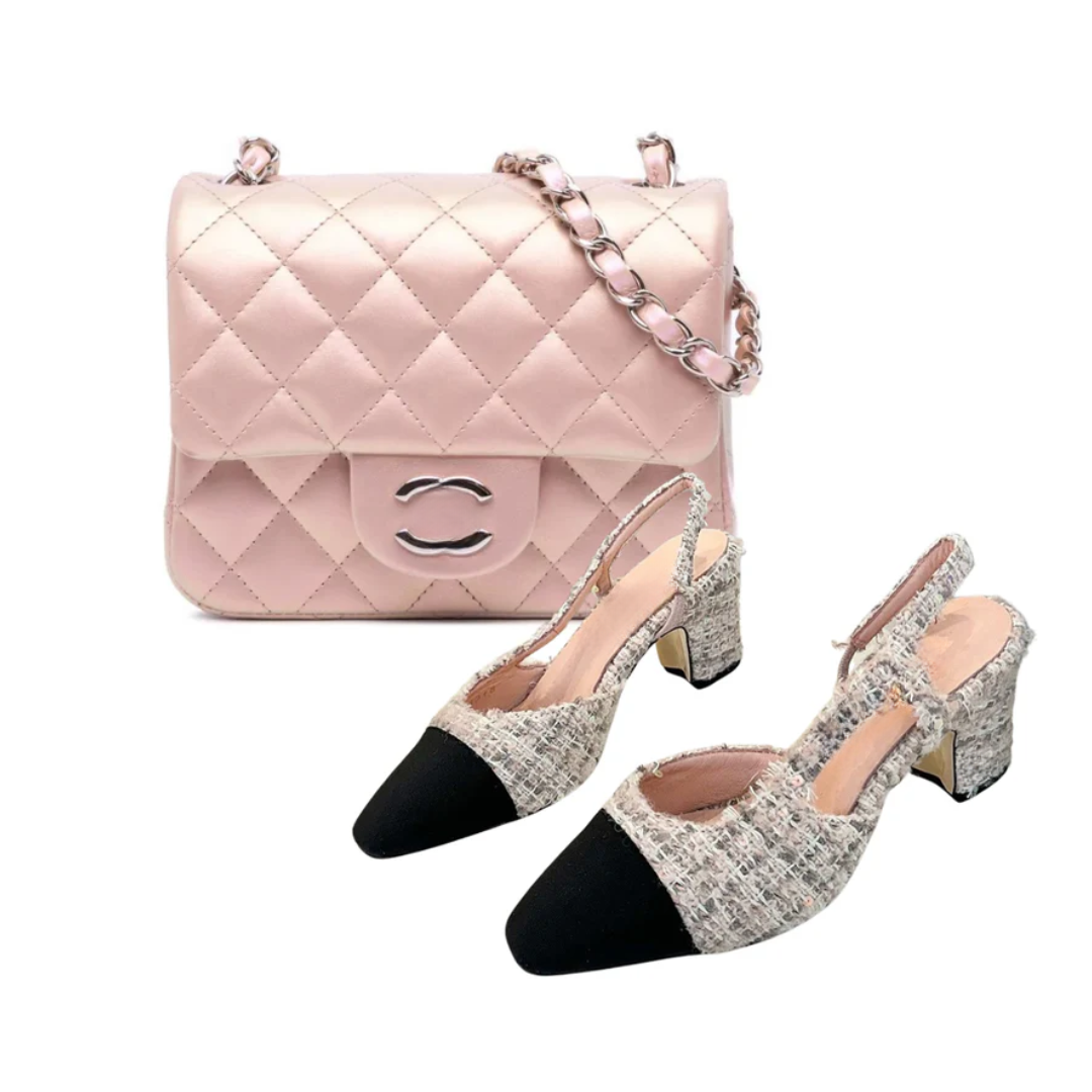 Bag Mini Flap Pink & Slingback Tweed – CH