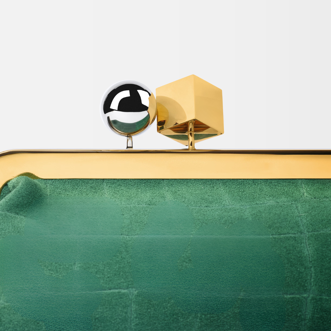 Bag Jcq LSl Suede Clutch w/ Croc-Effect