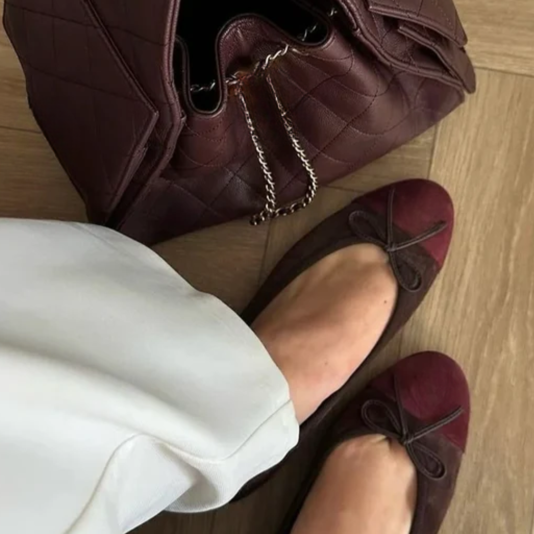 Bag 25 Bordeaux  & Ballerina Flats – CH